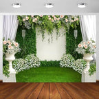 15X10Ft Wedding Backdrop Spring Flowers Background Photography Backdrops for Parties Wedding, Girls Birthday Princess Weeding Bridal Shower Floral Anniversary Ceremony Decor - Image 2