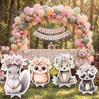 Honoson 4 Pcs Large 22" x 30" Woodland Animal Baby Shower Cardboard Cutouts by Honoson