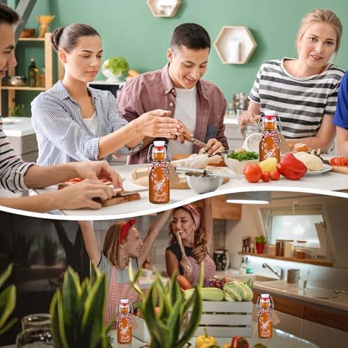 Reallnaive 12 Pack 4 oz Vanilla Extract Bottles Swing Top Glass Bottles - Image 4