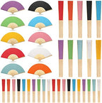 Yinkin 100 Pack Folding Hand Fans Bamboo for Party Favors, Multi Colors by Yinkin