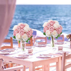 48 PCS Dusty Pink & Champagne Roses Artificial Flowers,Silk - Image 6