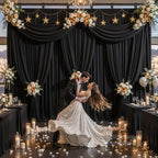 40x10FT Backdrop Curtains with Rod Pockets - Wrinkle Free Photo Stage Backdrop 8 Panels Curtains Drapes for Photography Wedding Party Baby Shower Decorations (Black) - Image 3