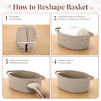 8 Pack Small Woven Gift Baskets Empty to Fill, Cute Gift Basket - Image 7