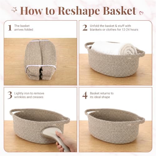 8 Pack Small Woven Gift Baskets Empty to Fill, Cute Gift Basket - Image 7