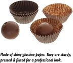 CybrTrayd No.6 Glassine Paper Approximately 2,500 Pieces – 1-1/4” Base, 7/8” Wall Candy Cups, Brown - Image 2