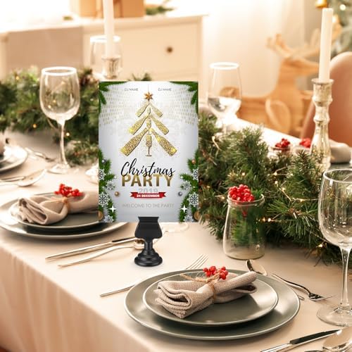 Kathfly 48 Pcs Wedding Table Number Holders Metal Black Place Card Holder - Image 5