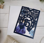 50 Quinceanera Invitations - Navy Blue Horse Laser Cut Sweet 15 Party Cards Only - Image 3