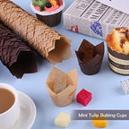 Aodaer 240 Pcs Mini Cupcake Liners Muffin Liners Baking Cups (Pack of 3) - Image 3
