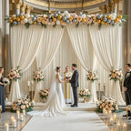10ft x 15ft Beige Backdrop Curtains, 2 Panels 15FT Long Drapes for Backdrop - Image 3