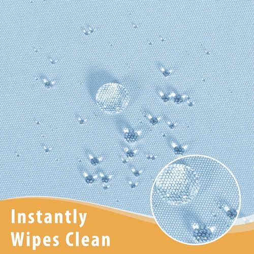 Obstal 2 Pack Table Clothes for 6 Foot Rectangle Tables, Dusty Blue - Image 3
