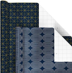 Hallmark Bulk Wrapping Paper Rolls for Birthday, Wedding, Graduation – Blue Metallic Gift Wrap Paper (Set of 6 Rolls: 180 Square Feet Total) Silver Stars, Gold Dots, Stripes, Navy - Image 5