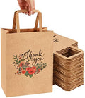 50Pcs 10x8x4.7 Thank You Gift Bags Bulk, Thank You Bags for Business Small, Sturdy Brown Paper Small Gift Retail Bag Bulk (A) by Cmecial