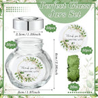 50 Pcs 1.5 oz Mini Glass Jars with Lids Small Honey Candy Jar - Image 2