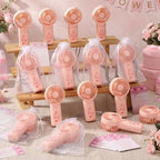 Lewtemi 25 Sets Pink Baby Shower Party Favors Mini Fans for Guests, Cute - Image 4