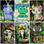 Fondant Molds Safari Animal Cake Topper 6-count Kit Leopard Mongoose Chimpanzee Crocodile Rhinoceros Warthogs - Image 5
