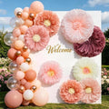 Serwalin 8 Pcs 31.5"*24"*20" Pink Giant Paper Flowers Decorations for Wall by Serwalin