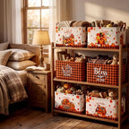 CHENGU 6 Pack Fall Storage Bins Thanksgiving Turkey Pumpkin Baskets Gift - Image 6