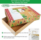 12 Kraft Christmas Gift Boxes with Lids for wrapping Large Clothes and 80 Foil Christmas Gift Stickers (Assorted size for wrapping Robes, Sweater, Coat, Shirts and Clothes xmas Holiday Present) - Image 5