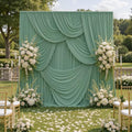 50×10 Sage Green Curtains for Wedding Party Backdrop Decor-10 Panels 5×10ft by LeegleriTableSkirt