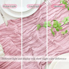 18 Pack Pink Cheesecloth Table Runner 21.5x120 Inch, Semi Sheer Boho Gauze Cheese Cloth Fabric Table Runners 10 FT Long for Wedding Party Baby Shower Birthday Home Decor - Image 5