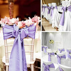 100 Pieces Lavender Satin Chair Sashes for Wedding Reception Party Hotel Home Kitchen Decoration-Lavender - Image 7