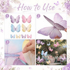 16 Pcs Large Butterfly Party Decoration 3D Pastel Double Layer - Image 2