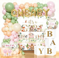 Hombae Woodland Baby Shower Decorations Girl, 128 PCs - Forest Animals Baby Shower Party Supplies with Its a Girl Backdrop, Balloon Garland, Boxes, Tablecloth, Cake Topper, Sash, Pins by Hombae