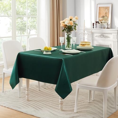 6 Pack Satin Table Cover, 52 x 52 Inches, Blackish Green - Image 5