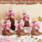 Tioncy 24 Pcs Cowboy Boot Paper Gift Bags, Cowboy Style, Brown - Image 4