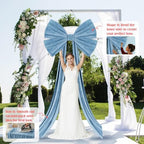 Suncalla 40 x 80 Inch Extra Large Blue Velvet Bow for Backdrop, Xmas Tree - Image 2