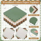 Zhehao 350 Pcs Woodland Paper Plates and Napkins Party Supplies - Image 5