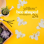 24 Favor Set, Yellow Bee Gift Wrap Tag w/Wildflower Seeds - Image 4