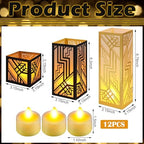Rossesay 12 Pcs Roaring 20s Lantern Table Centerpiece for 1920s Party Decor - Image 2