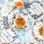 Dandat 350 Pcs Baby Shower Set, Cowboy, Blue - Image 4