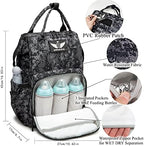 Diaper Bag Backpack with USB Charging Port Stroller Straps and Insulated Pocket,army military Travel Nappy Backpack for Dad/Mom (Black Camo) - Image 2