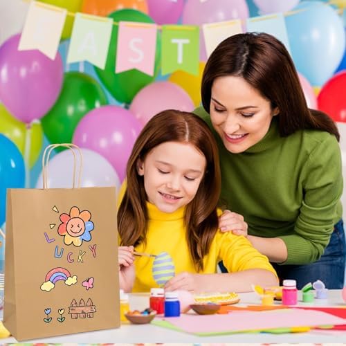 XPCARE Large Brown Paper Bags, 100 Pcs 10x5x13 Paper Gift Bags with Handles - Image 5