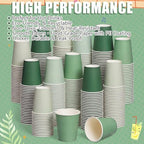 Mimorou 300 Pack 8 oz Disposable Sage Green Paper Cups for Baby Shower Cups - Image 6