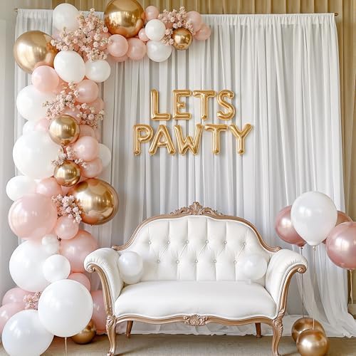 10ft x 10ft Cream White Backdrop Curtains, Wrinkle-Free Sheer Chiffon Fabric Photo Backdrop Drapes for Wedding Arch Party Ceremony Stage Photography Decorations - Image 5