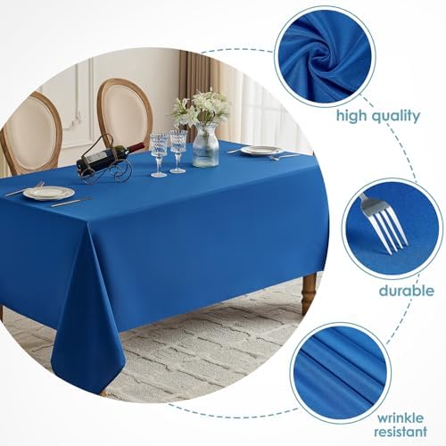 VidaFete Classic Series 2 Pack 90 * 132inch Royal Blue Rectangle Tablecloth - Image 2