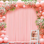 10ft x 10ft Blush Pink Backdrop Curtain for Parties Pink Wrinkle Free Backdrop Drapes Panels for Baby Shower Wedding Birthday Photo Gender Reveal Photography Polyester Fabric Background Decoration - Image 5