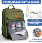 PILLANI Baby Diaper Bag Backpack - Large Bag for Boys & Girls, Waterproof Diaper Backpack - Baby Shower Gifts for Boys - Toddler Diaper Bag with Changing Pad - Large Capacity, Wide Opening Easy Access - Image 3