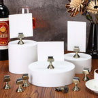 Kathfly 36 Pcs Wedding Table Number Holders Metal Bronze Place Card Holder - Image 4