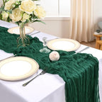 12 Pack 10Ft Emerald Green Cheesecloth Table Runner 23 x 120 Inch - Image 2