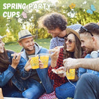 100 Pack Wildflower Plastic Cups, 12 oz Floral Party Decorations - Image 4