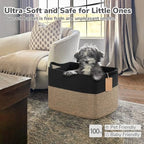 Goodpick 50L Large Woven Storage Basket for Organizing, Black & Jute - Image 6
