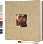 Vienrose Large Self Adhesive Photo Album with Window 11x10.6 60 Pages Khaki by Vienrose