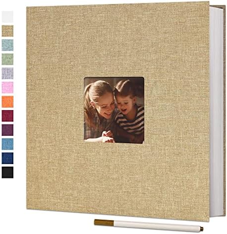 Vienrose Large Self Adhesive Photo Album with Window 11x10.6 60 Pages Khaki by Vienrose