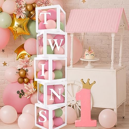 QIFU Baby Shower Decoration Box Set for Boys & Girls - Pink, 5 Pieces - Image 7