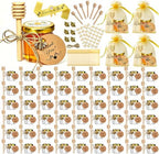 60 Pack 1.5 oz Mini Glass Honey Jars Party Favors in Bulk for Baby Shower by IIKUM