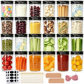 QAPPDA 8oz Mason Jars with Black Lids, 24 Pack Small Glass Jars Set by QAPPDA